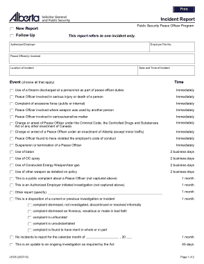 Security Officer Incident Report Template
