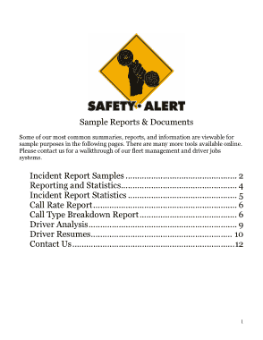 Trucking Company Incident Report Template