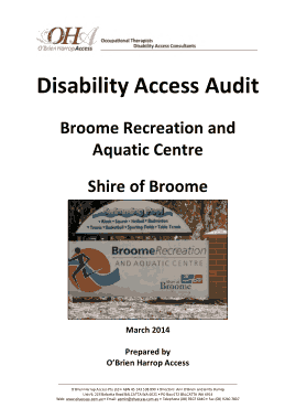 Disability Access Audit For Recreation and Aquatic Center Template