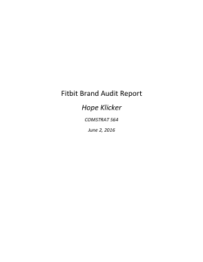 Fitbit Brand Audit Report Template