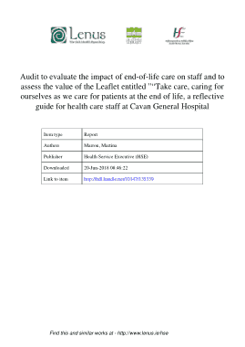 Clinical Effectiveness or Audit Report Template