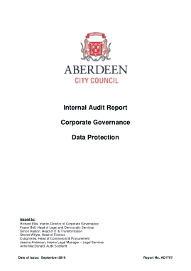 Data Protection Internal Audit Report Template