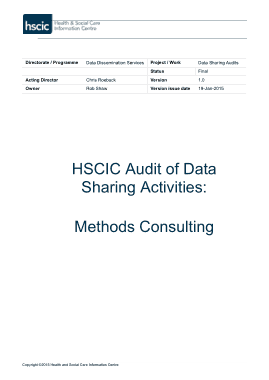 Data Sharing Audit Report Template