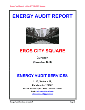 Detailed Energy Audit Report Template