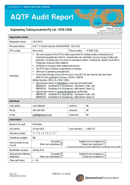 Engineering Project Audit Report Template