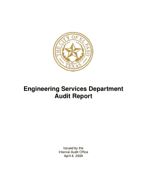 Engineering Services Department Audit Report Template