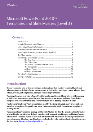 Microsoft Powerpoint 2010 Templates And Slide Masters