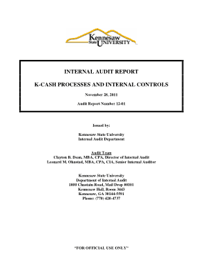 Sample Internal Audit Report Template