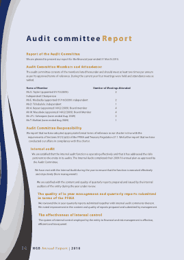 Audit Committee Report Free Template