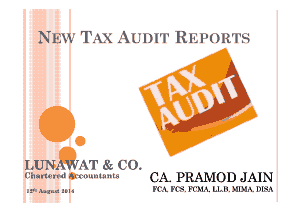 New Tax Audit Reports Template