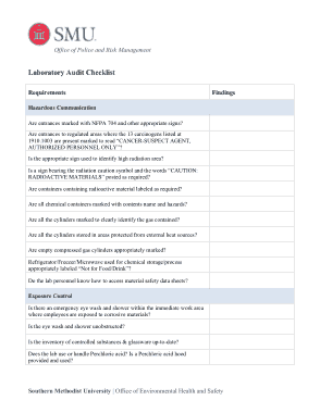Laboratory Audit Checklist Report Template