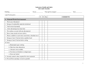Laboratory Health and Safety Audit Report Template
