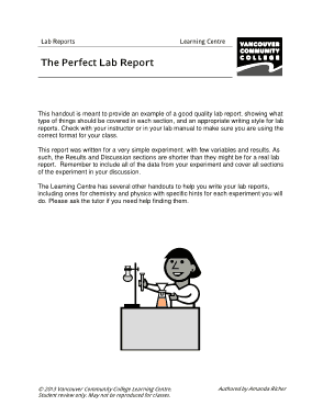 Perfect Lab Report Template