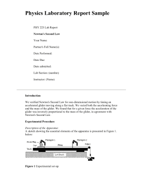 Free Download PDF Books, Physics Laboratory Report Sample Template