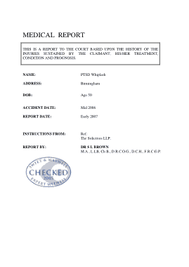 Medical Legal Report Example Template
