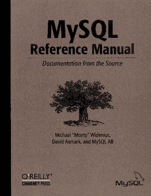 Free Download PDF Books, MySQL Reference Manual