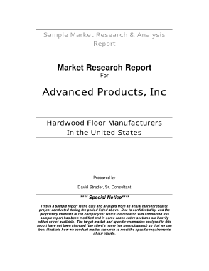 Business Research Report Example Template