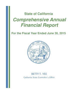 California Comprehensive Annual Financial Report Template