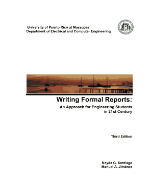 Writing Formal Report Template