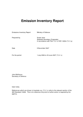Emission Inventory Report Template