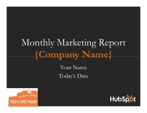 Monthly Marketing Reporting Campaign Campaign Template