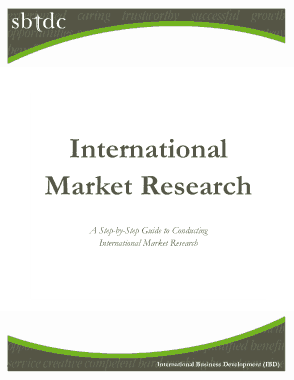 International Market Research Report Template