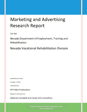 Marketing and Advertising Research Report Template