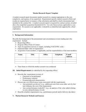 Simple Market Research Report Template