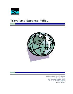 Corporate Travel and Expense Policy Report Template