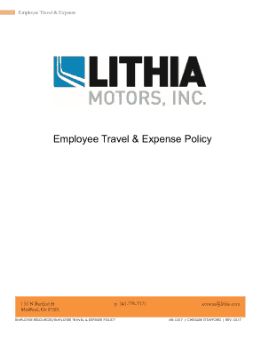 Employee Travel and Expense Report Template