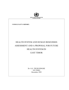 Health System and Human Resourses Report Template