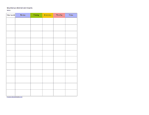 Daily Employee Work Schedule Template