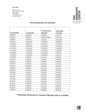 Free Download PDF Books, Employee Hourly Pay Schedule Template