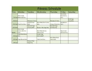 Fitness Work Out Schedule Template