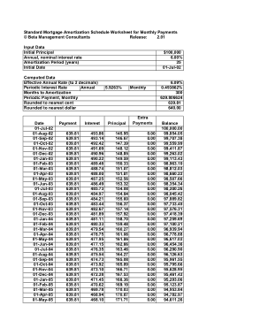 Free Download PDF Books, Mortgage Amortization Schedule Worksheet Template
