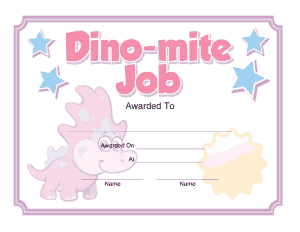 Job Award Certificate Template