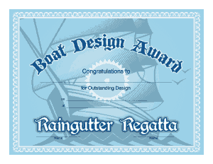 Boat Design Award Certificate Template