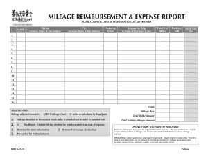Mileage Reimbursement and Expense Report Template