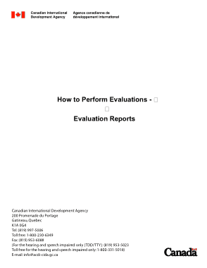Evaluation Report Format Template