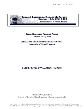 Sample Conference Evaluation Report Template