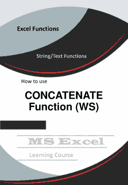 Free Download PDF Books, Excel CONCATENATE Function _ How to use in Worksheet