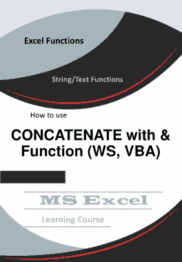 Free Download PDF Books, Excel CONCATENATE with & Function _ How to use in Worksheet and VBA
