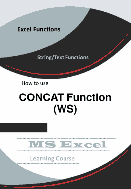 Free Download PDF Books, Excel CONCAT Function _ How to use in Worksheet