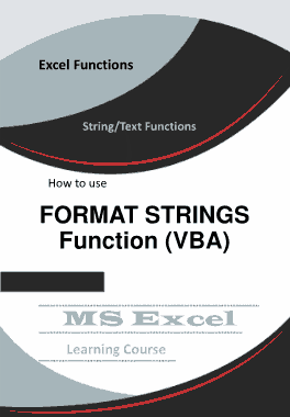 Free Download PDF Books, Excel FORMAT Function with Strings _ How to use in VBA