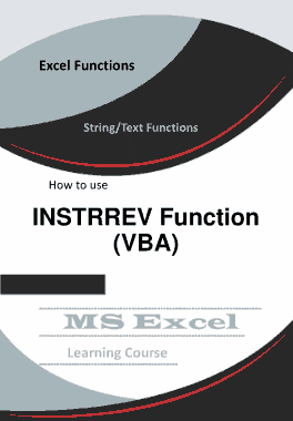 Free Download PDF Books, Excel INSTRREV Function _ How to use in VBA
