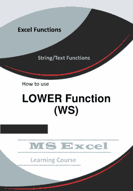 Excel LOWER Function _ How to use in Worksheet
