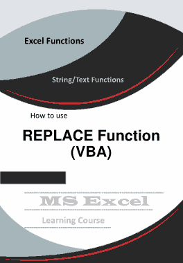 Excel REPLACE Function _ How to use in VBA