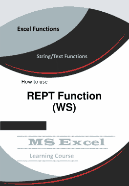 Excel REPT Function _ How to use in Worksheet