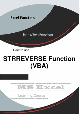 Free Download PDF Books, Excel STRREVERSE Function _ How to use in VBA