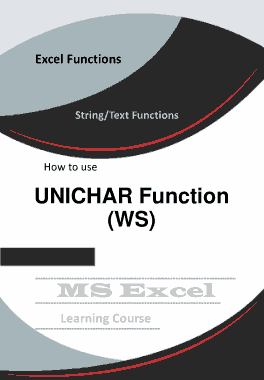 Excel UNICHAR Function _ How to use in Worksheet
